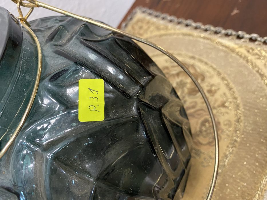 Италианска ваза от разтопено цветно стъкло