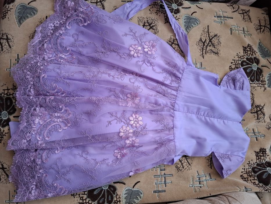 Детское платье фиолетовое