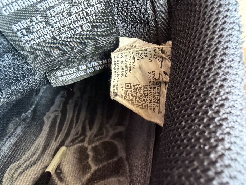 Nike Air Force Black Skeleton Номер 42