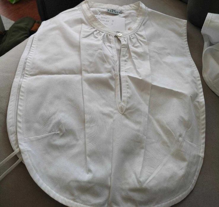Top guler detașabil alb bumbac – Stil Boho / Festival / Plajă – Nou cu etichetă