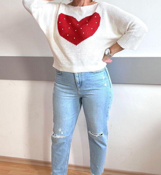 Zara denim деним 29/30номер  & heart blouse
