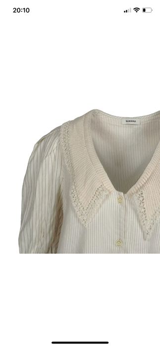 Sandro Paris Дамска риза Size 2 / M Striped Linen Blend