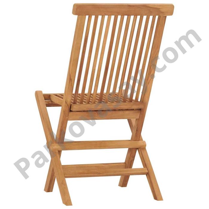 Сгъваеми градински столове тиково дърво масив