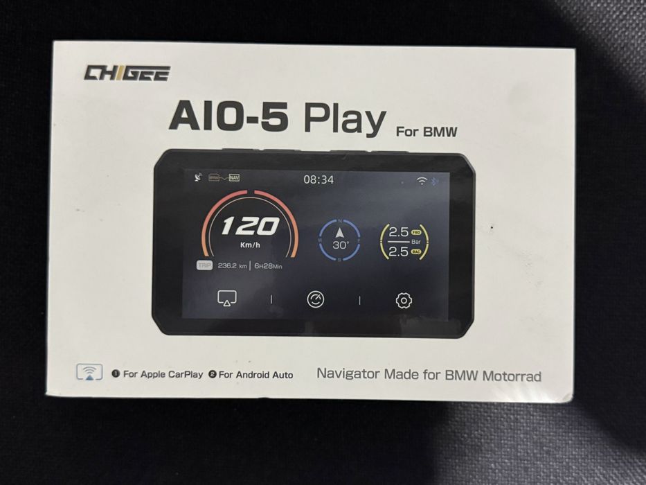 Chigee AIO 5 Play BMW Motorrad Carplay Android Auto Navigatie