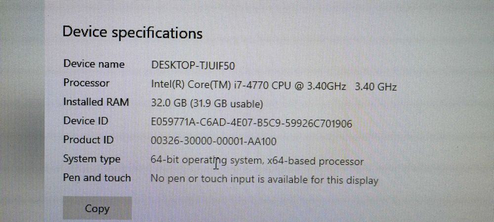 Gaming PC - HP 800 IntelCore i7 4770 RAM 32MB DDR3 + 24" монитор DELL