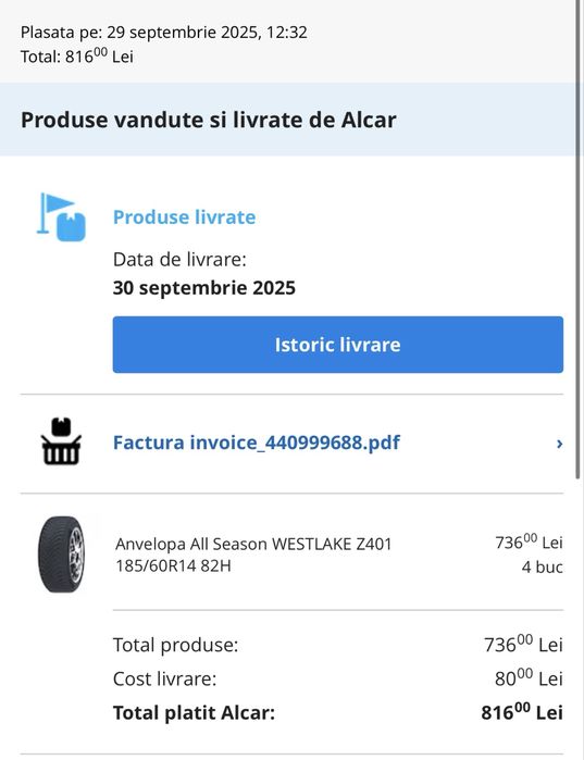 Anvelope 185/60 R14 cu jante de aliaj 4x100