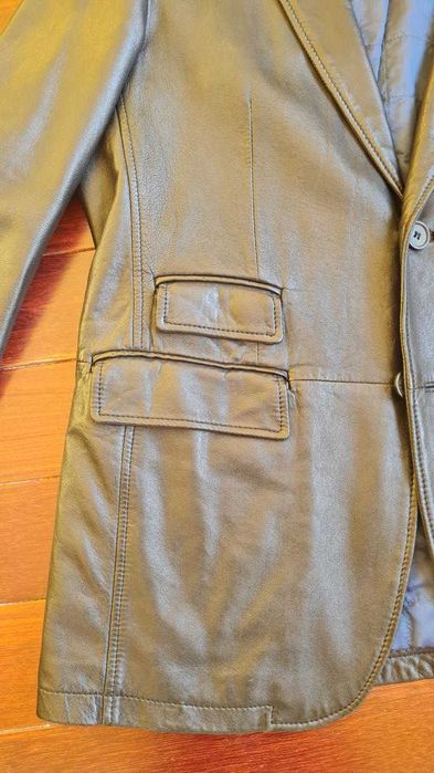 Мъжко Кожено Яке от Естествена Кожа - STRELLSON - Размер М 48 Slim Fit