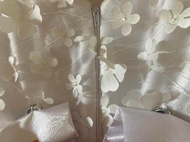 Детска бяла официална рокля Теди мод