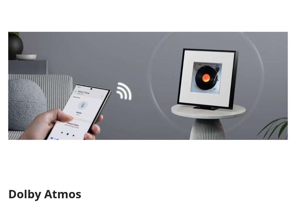 Аудио система Samsung Music Frame HW-LS60D, 2.0, 120W, Dolby Atmos