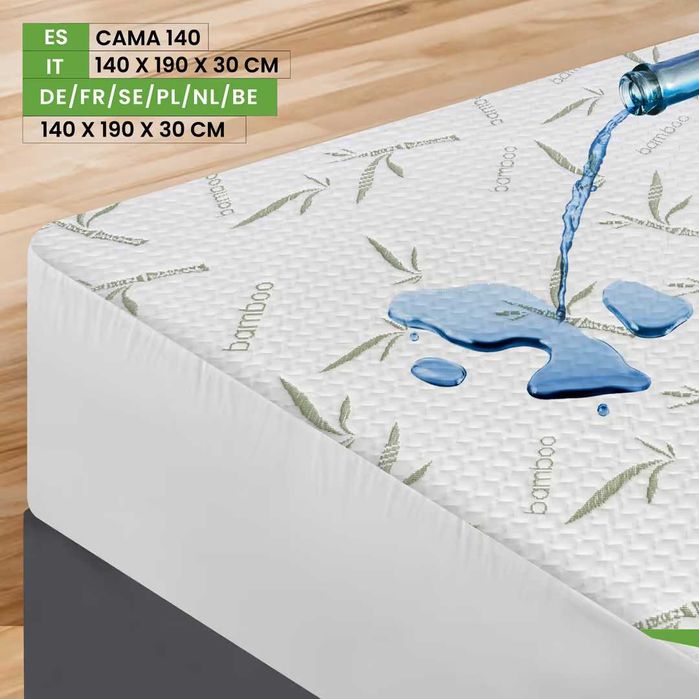 Protecție saltea impermeabilă vâscoză fitted 140x190x30cm