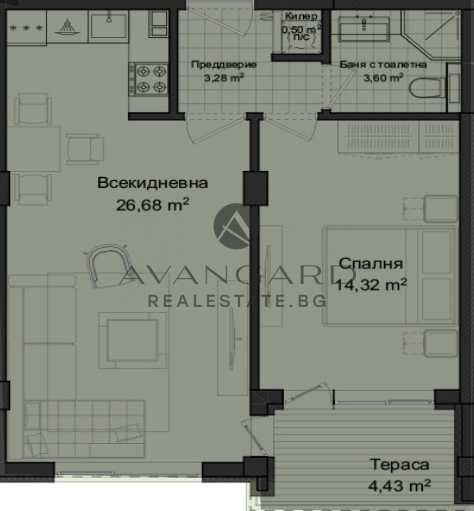 оф.19506 Двустаен пред акт 14 Гагарин
