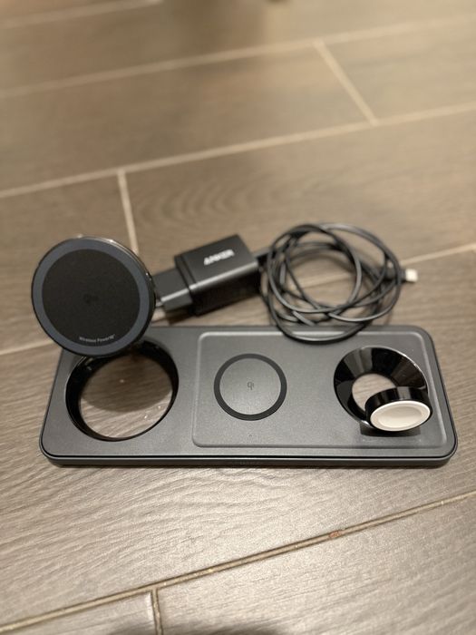 Incarcator wireless Anker, "MagGo" 15W, 3-in-1