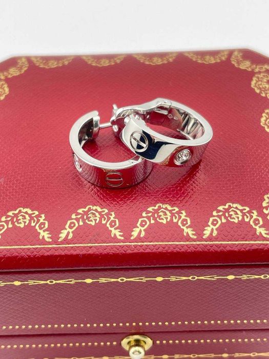 Серьги Cartier Love White Gold