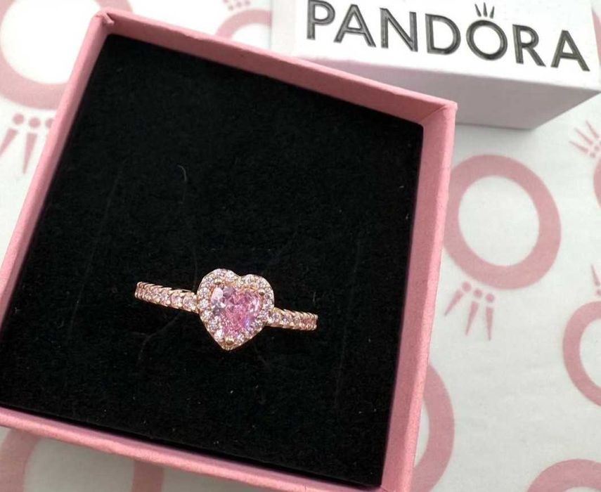 Inel Pandora Inimă Roz - Argint 925, in cutie