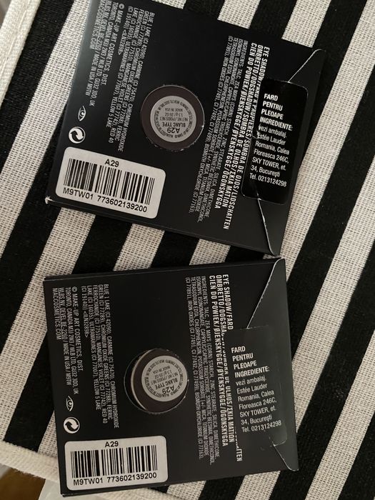 Set doua rezerve fard pleoape MAC noi sigilate