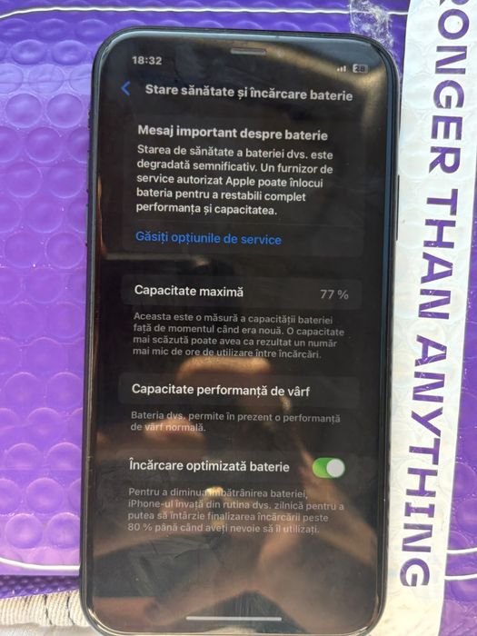 Iphone XR baterie 77%