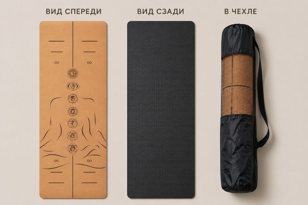 Пробковый коврик для йоги