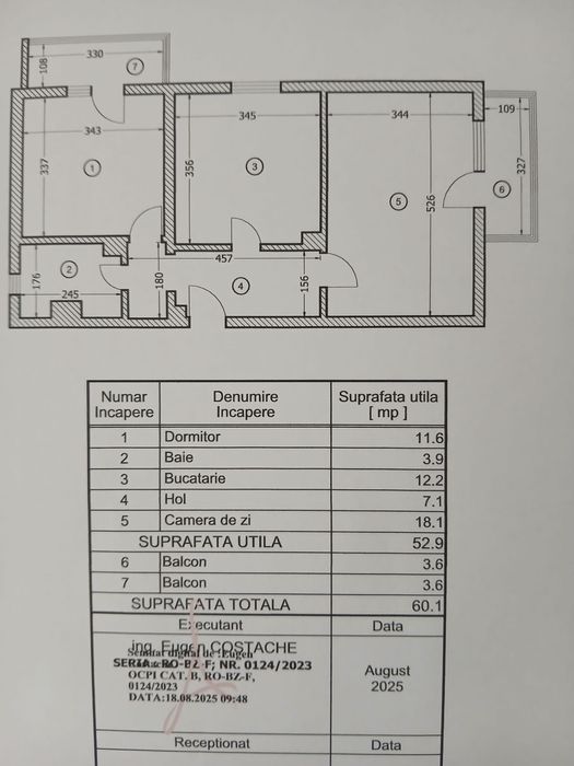 Apartament 2 camere decomandat, 60 mp, in Dorobanti 1, langa Triton