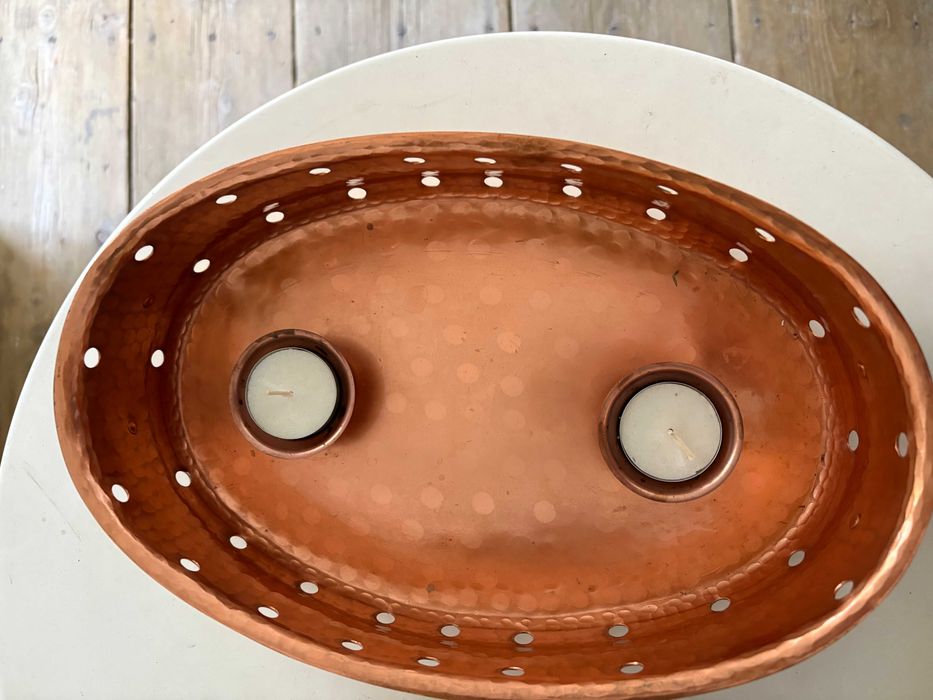 Rechaud / încălzitor mâncare din cupru, Elveția, nou