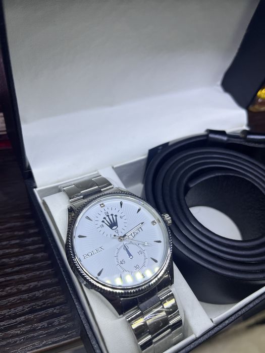 Подарочный набор ремень + часы