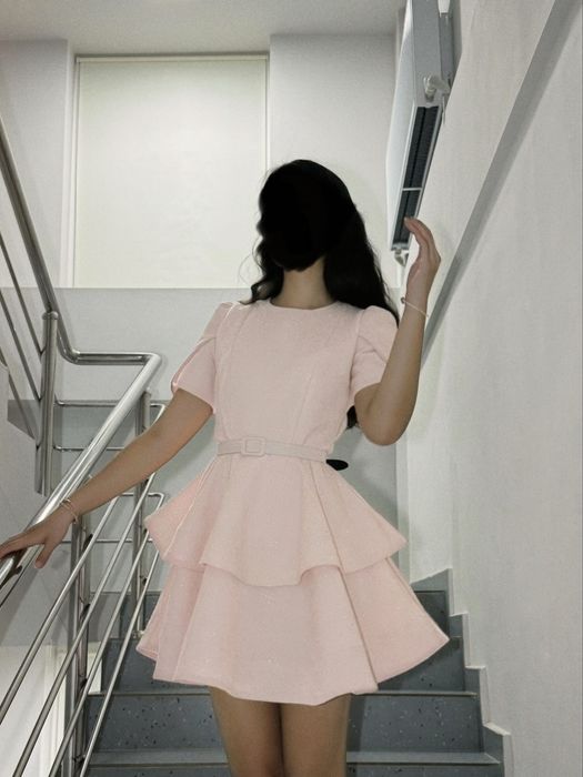 Вечернее розове платье