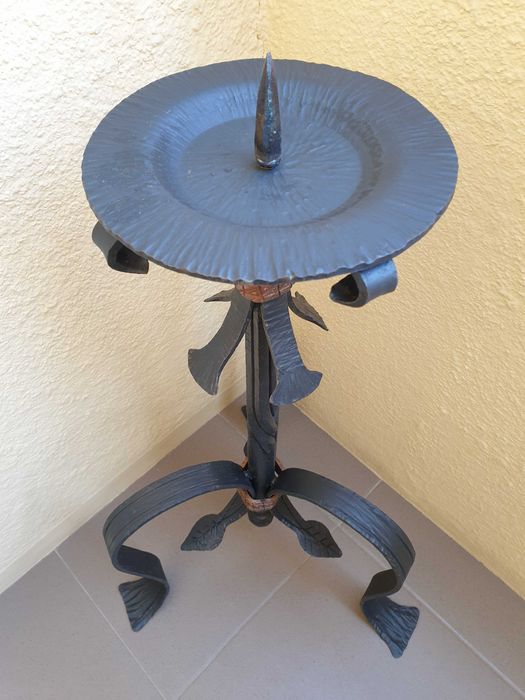 Suport podea fier forjat, sfesnic lumanari, suport flori, 70cm