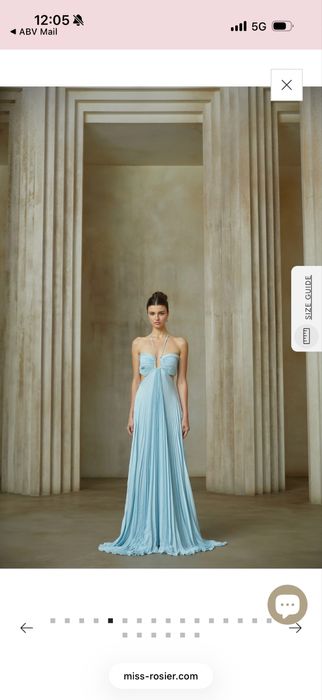 Maxi рокля бебешко син цвят Andreà Miss Rosier