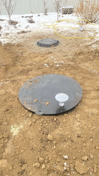 Установка бетонных колец