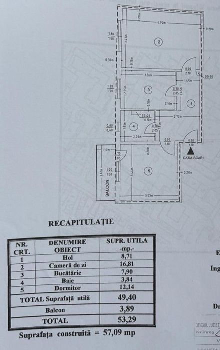 Apartament 2 camere – Mărăței, zona Alimentara 28