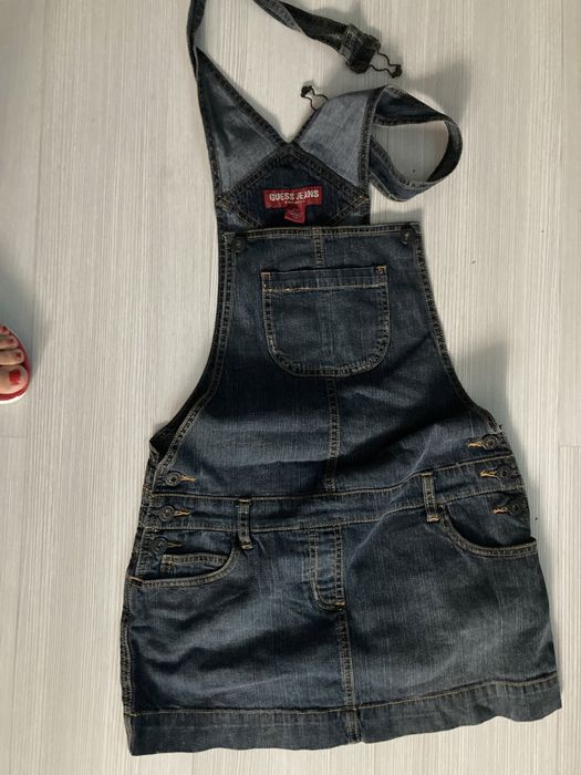 Fusta salopeta blugi, marca Guess, marimea S