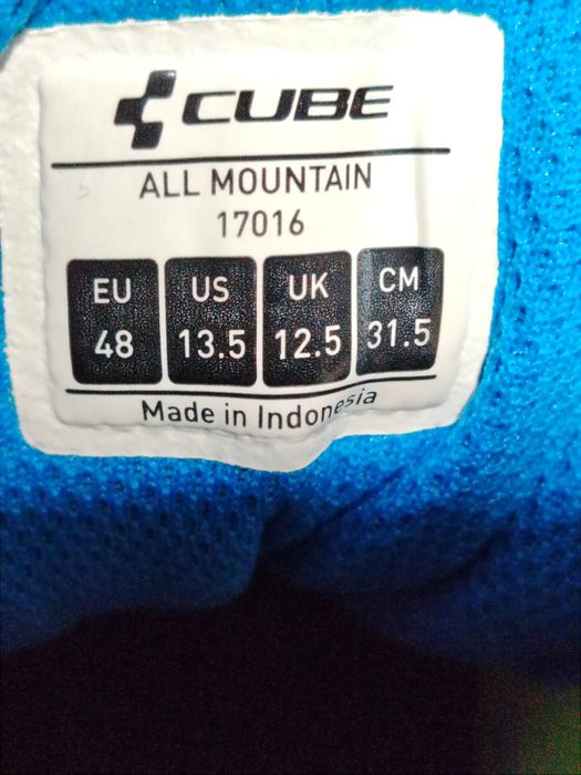 CUBE All Mountain adidași bicicleta mtb, cu plăcuțe SPD Shimano, mărimea 48, interior 31,5 cm