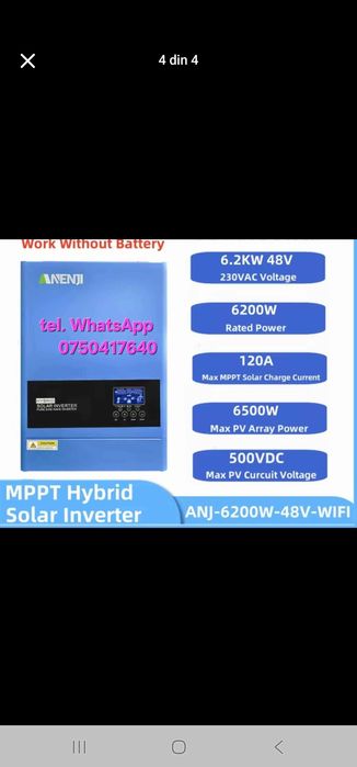 Kit fotovoltaic la doar 1000€.  6.2kw Invertor+ panouri