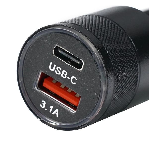 Адаптер Зарядно за запалка на кола USB-C, USB 3.1A Бързо зареждане 12V