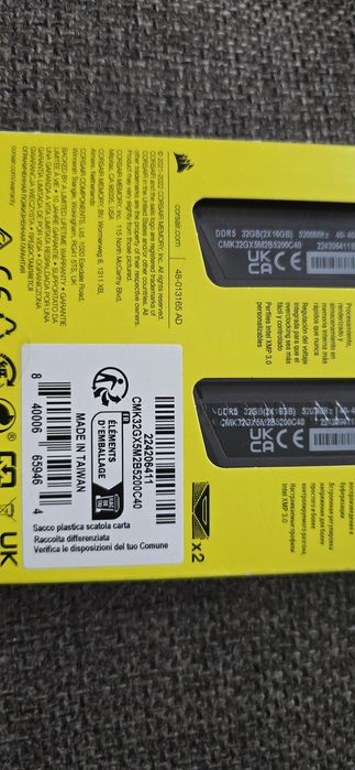 Ram Corsair Vengeance Kit 32Gb Ddr5 5200 Mhz Nou