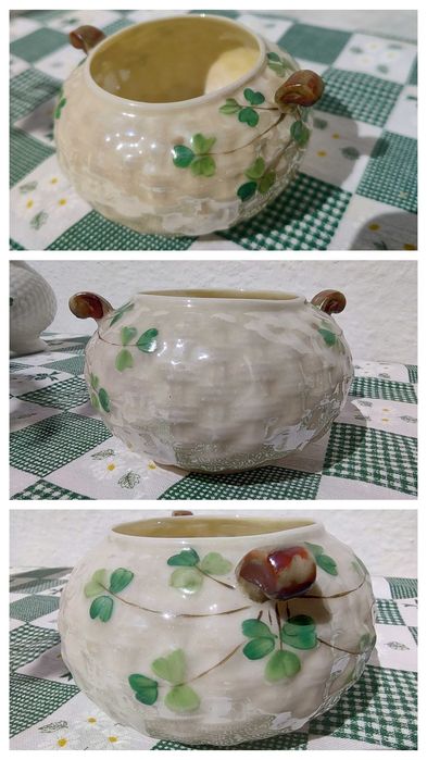 Belleek - винтидж ирландски порцелан с рисувани детелинки