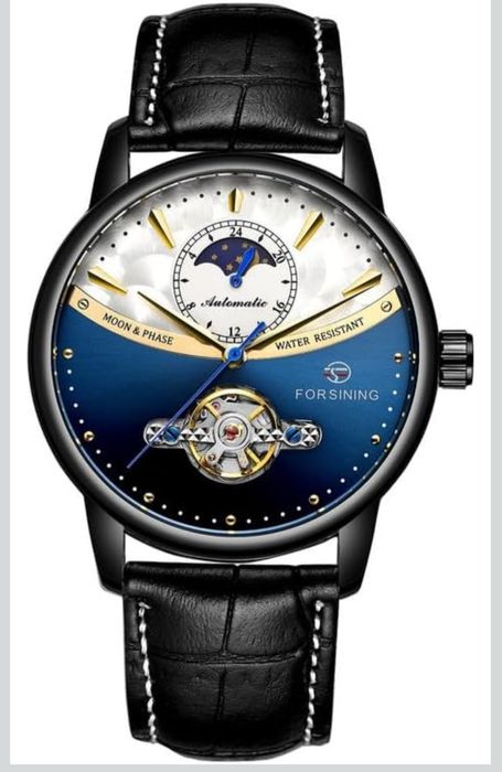 Vand ceas FORSINING Tourbilion Moon Phase Automatic Mechanic