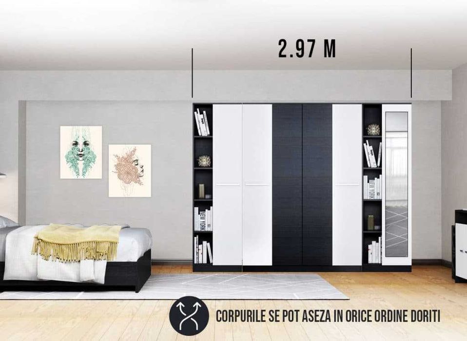 Dressing 2.97m / Dulap Dormitor Mario