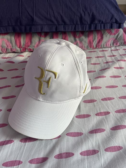 Шапка Nike Roger Federer Tennis Court Vintage White Gold Wimbledon Cap Hat Jordan