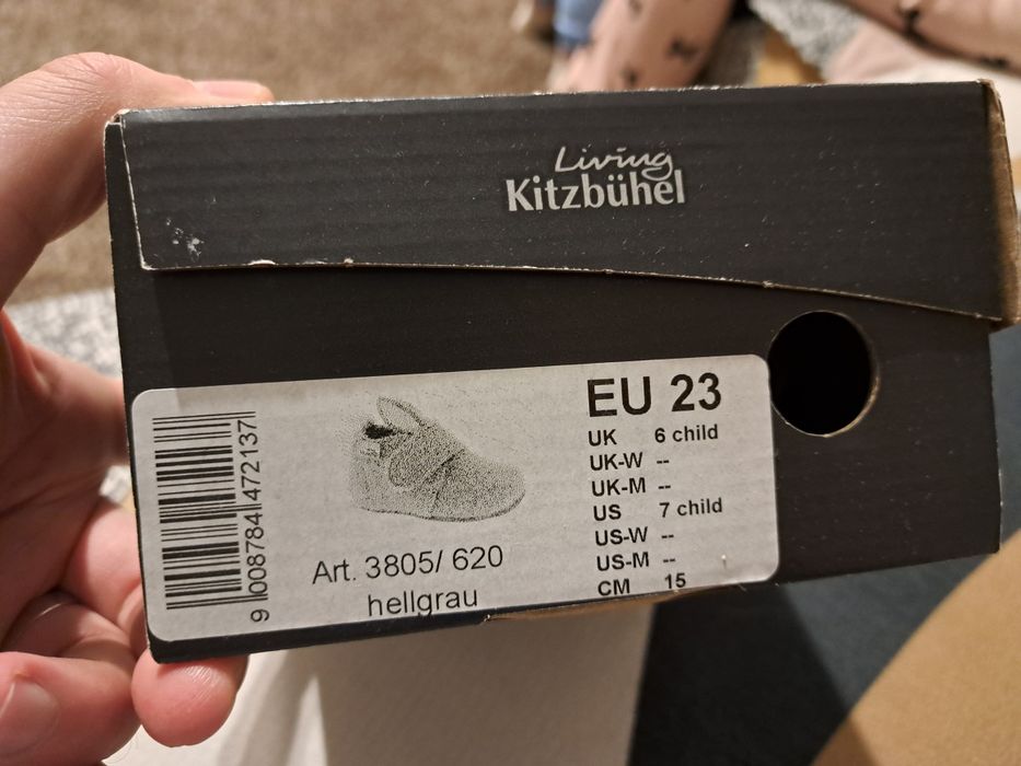 Papuci de lana pentru casa copii Living Kitzbuhel marimea 23