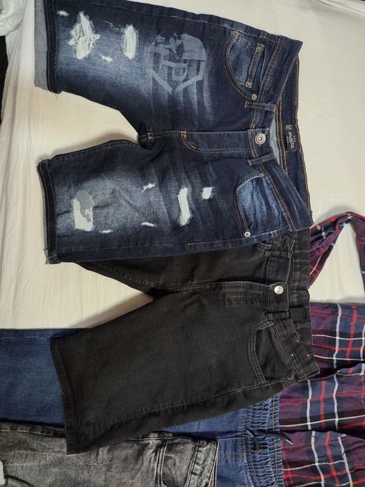 Сет  комплект дънки риза къси панталони дълги