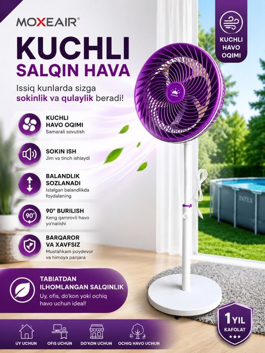 Ventilyator sifatli va xamyonbop