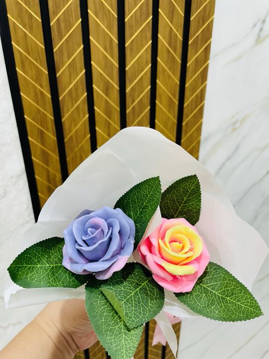 Сабыннан жасалған хош иісті гүлдер