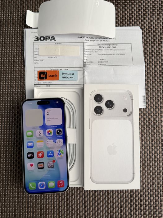 НОВ! 512Gb*ЛИЗИНГ* iPhone 17 Pro Silver 24М ГАРАНЦИЯ