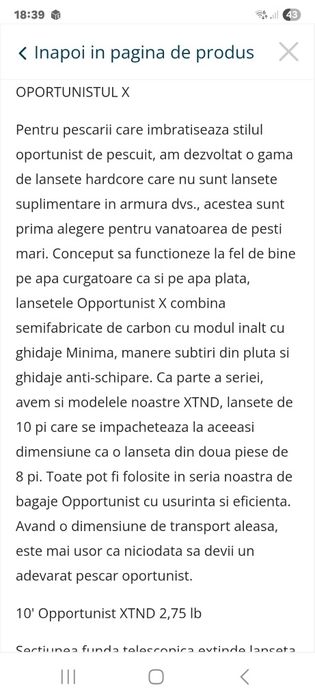 Lansete WTF 3m,Korum opportunist