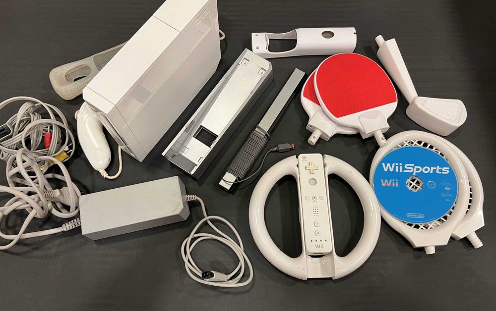 Consola jocuri Nintendo Wii MEGA pachet accesorii + jocuri