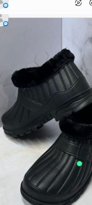 Резиновая,универ обувь можно женск/мужск-твердая теплая,как сапожки