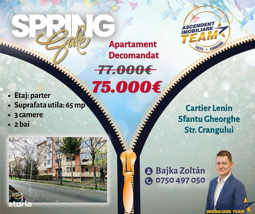 FILM! Apartament 3 camere, decomandat, Crangului, Lenin, Sfantu Gheorg