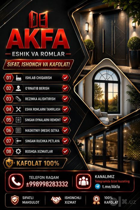 Akfa eshik rom xizmati