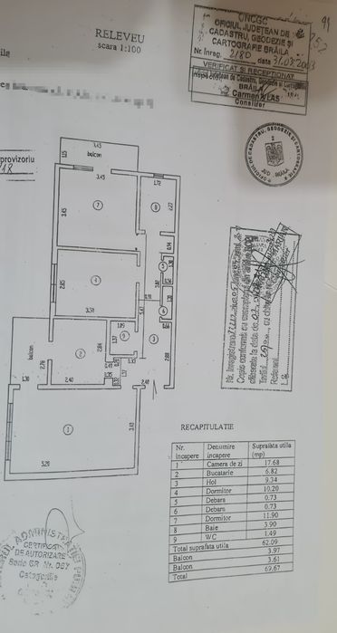 Vând Apartament cu 3 camere renovat -  decomandat
