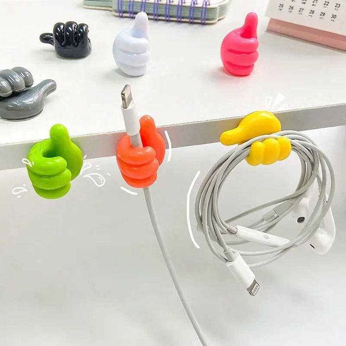 20бр. силиконови закачалки за кабели, ключове и т.н. / самозалепващи /